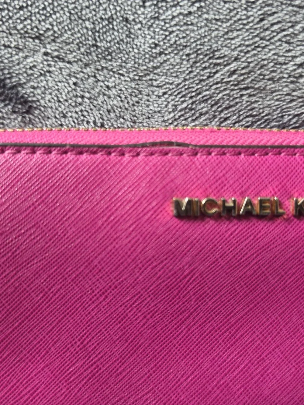 Michael Kors Hot Pink Zip-Around Card Holder Wallet